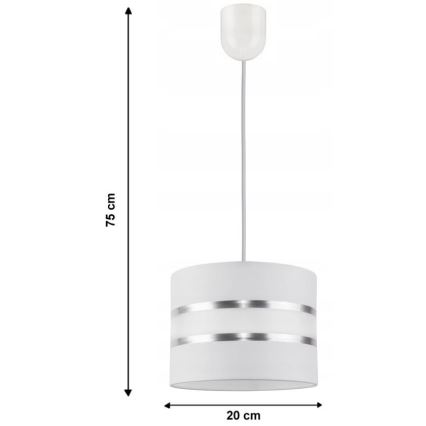 Hängeleuchte CORAL S 1xE27/60W/230V weiß