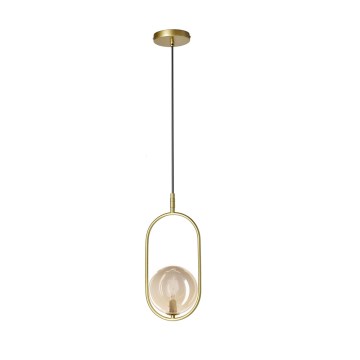 Hängeleuchte CORDEL 1xG9/28W/230V Messing/rauchig beige