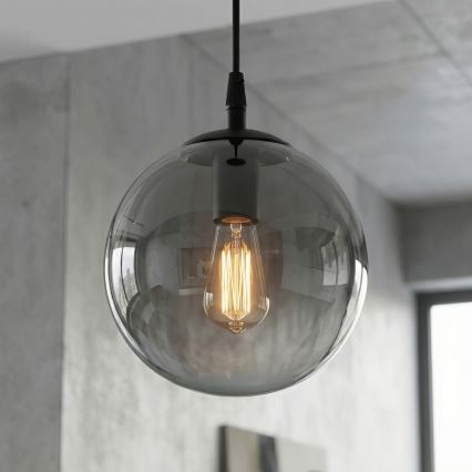 Hängeleuchte COSMO 1xE14/10W/230V d 14 cm schwarz/grau