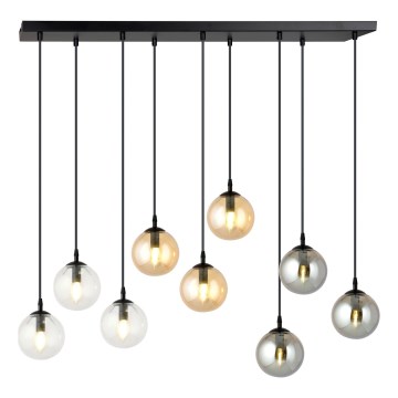Hängeleuchte COSMO 9xE14/10W/230V schwarz/grau/beige/klar