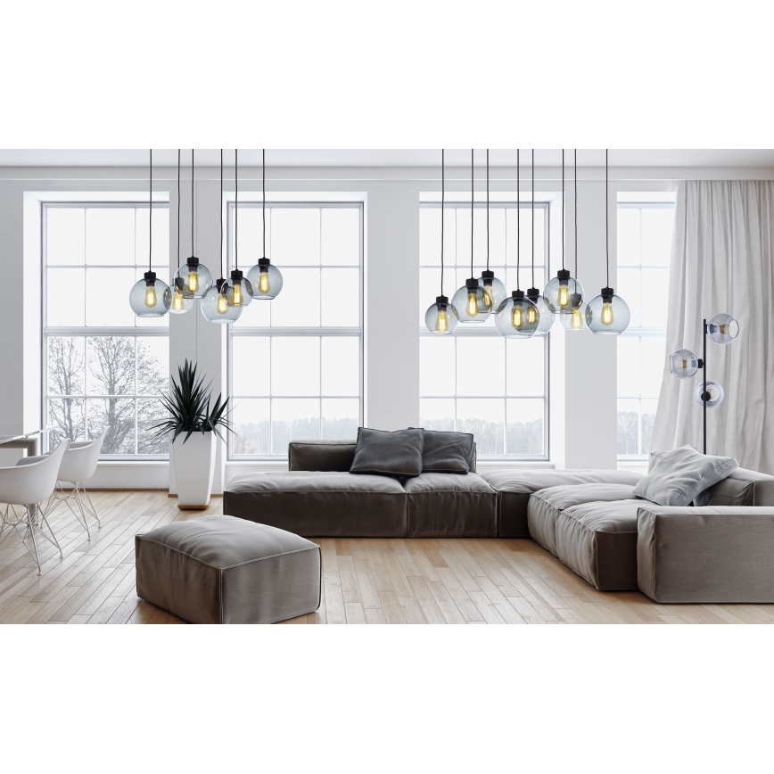 Hängeleuchte CUBUS 8xE27/60W/230V schwarz