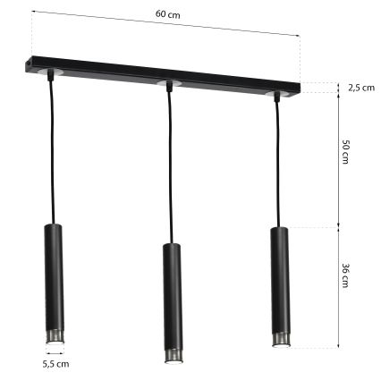 Hängeleuchte DANI 3xGU10/8W/230V