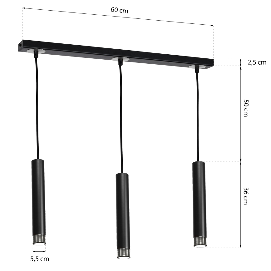 Hängeleuchte DANI 3xGU10/8W/230V