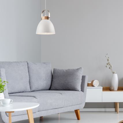 Hängeleuchte DANIELLE 1xE27/60W/230V Buche