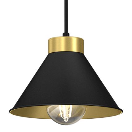 Hängeleuchte DEMET 5xE27/60W/230V schwarz/gold