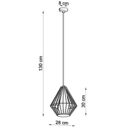 Hängeleuchte DEMI 1xE27/60W/230V weiß