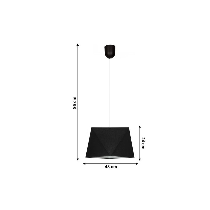 Hängeleuchte DIAMENT 1xE27/60W/230V schwarz