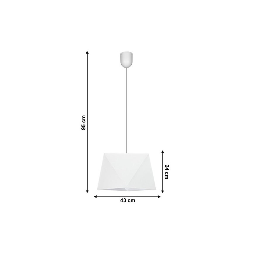 Hängeleuchte DIAMENT 1xE27/60W/230V weiß