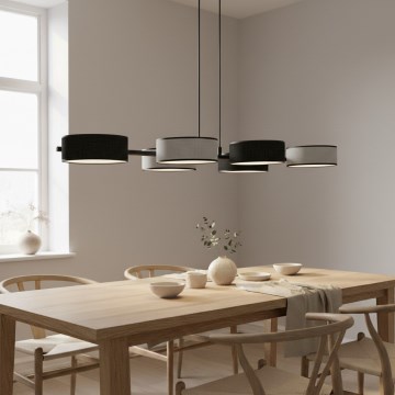 Hängeleuchte DRUMZ 6xE14/10W/230V schwarz/grau
