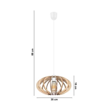 Hängeleuchte EARTH 1xE27/60W/230V weiß/beige