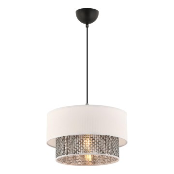 Hängeleuchte ECHO mit Kabelaufhängung 1xE27/60W/230V creme/grau