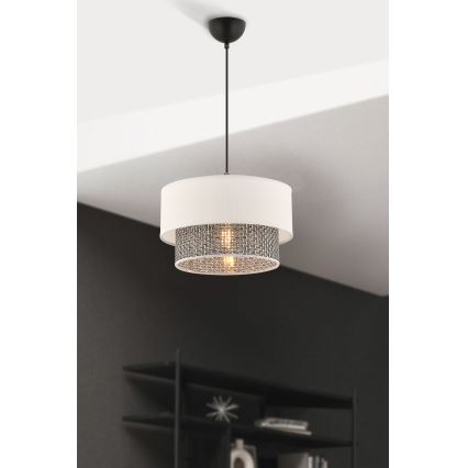 Hängeleuchte ECHO mit Kabelaufhängung 1xE27/60W/230V creme/grau