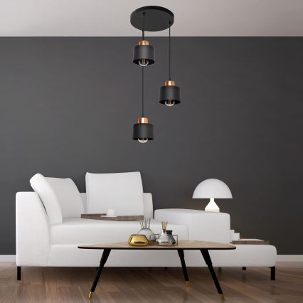 Hängeleuchte EDISON 3xE27/15W/230V