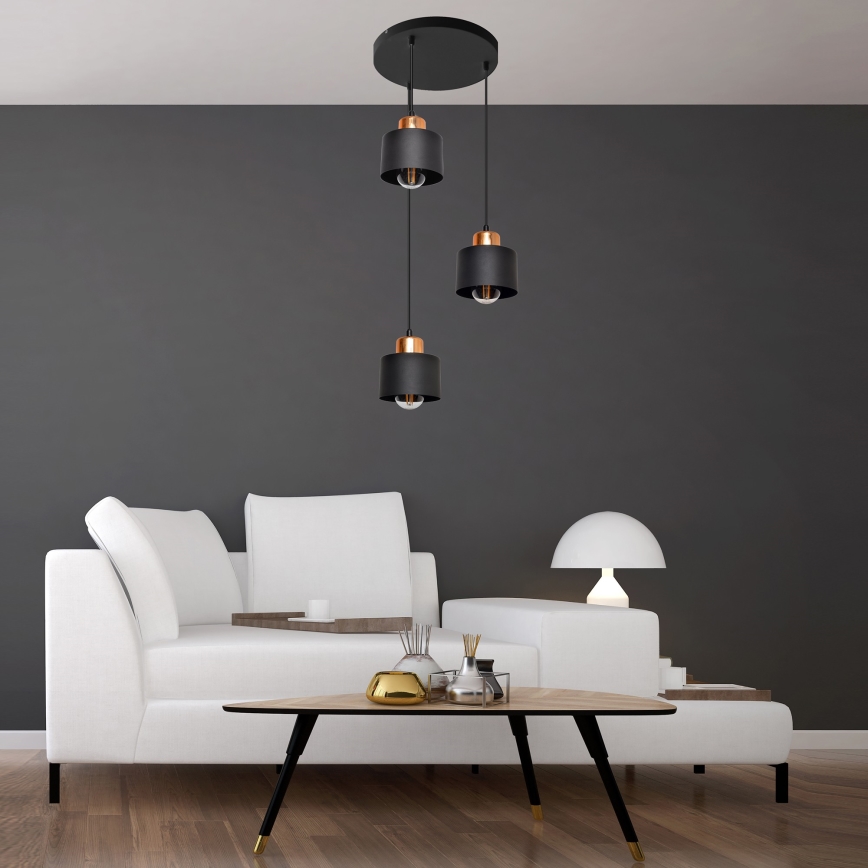 Hängeleuchte EDISON 3xE27/15W/230V