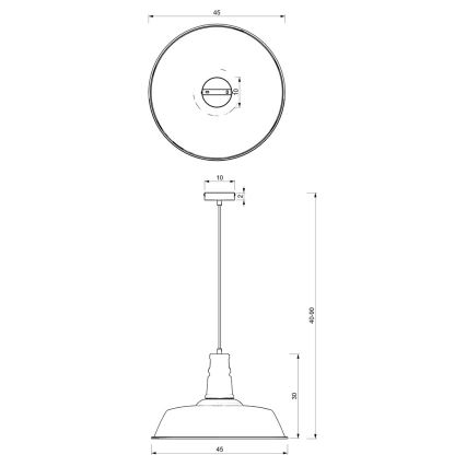 Hängeleuchte ENZO 1xE27/60W/230V weiß/rosa