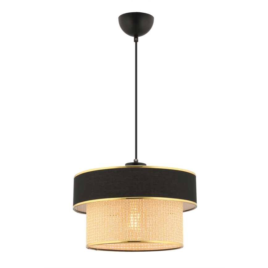 Hängeleuchte ERO mit Kabel 1xE27/60W/230V schwarz/beige