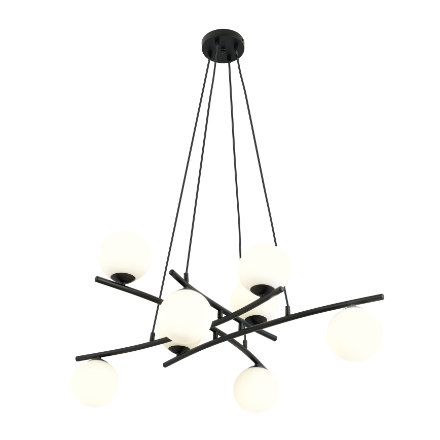 Hängeleuchte ESSA 8xE14/10W/230V schwarz/weiß