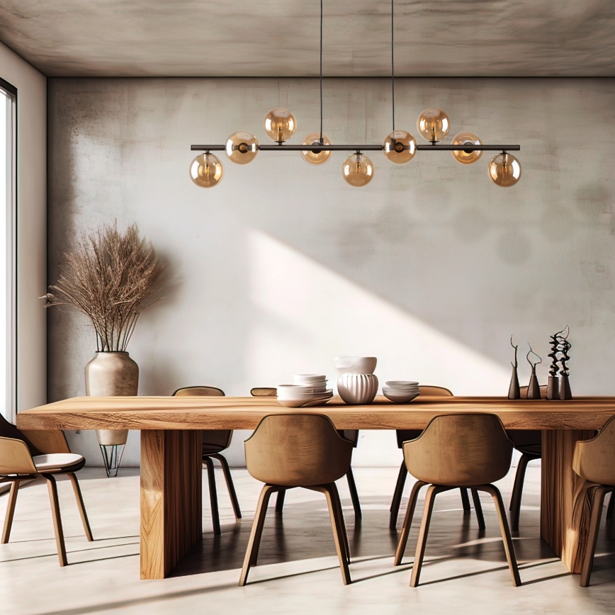 Hängeleuchte ESTERA 9xG9/6W/230V braun/rauchig beige