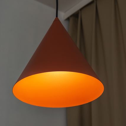 Hängeleuchte ETNA II an Kabel 1xE27/15W/230V Ø 25 cm orange