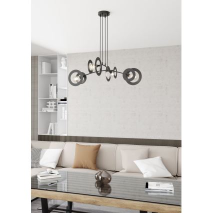 Hängeleuchte EUFORIA 4xE27/15W/230V schwarz