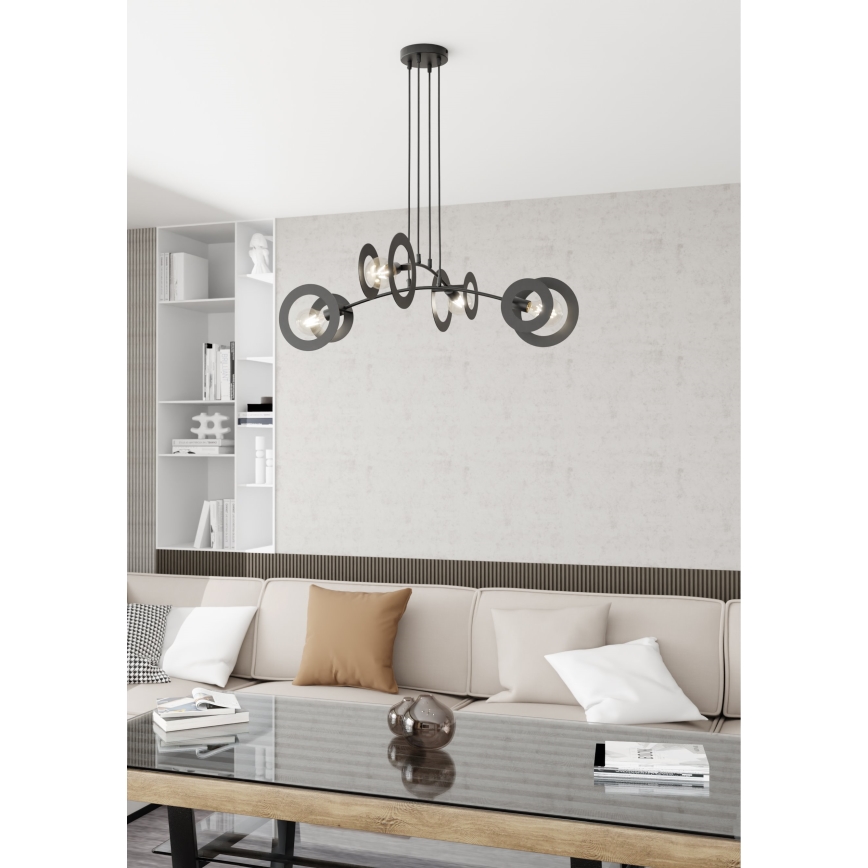 Hängeleuchte EUFORIA 4xE27/15W/230V schwarz