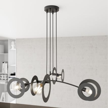 Hängeleuchte EUFORIA 4xE27/15W/230V schwarz