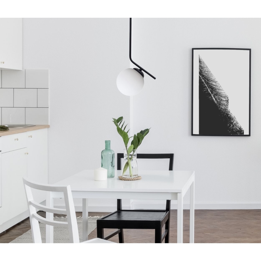 Hängeleuchte FIRA 1xE27/60W/230V schwarz