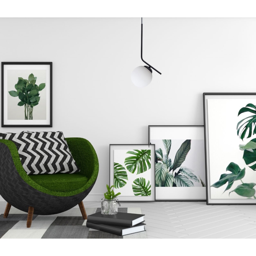 Hängeleuchte FIRA 1xE27/60W/230V schwarz