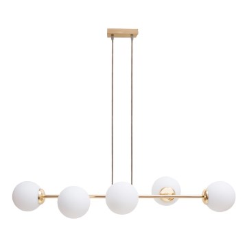 Hängeleuchte FIRA 5xE27/60W/230V golden