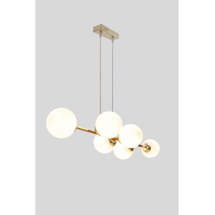 Hängeleuchte FIRA 5xE27/60W/230V golden