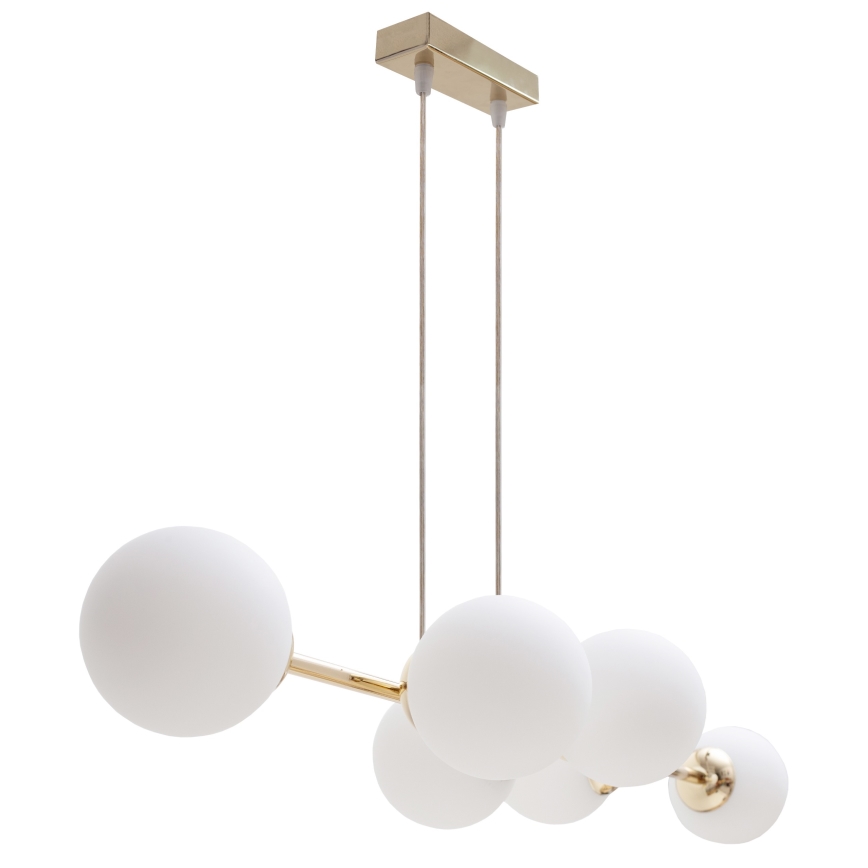 Hängeleuchte FIRA 5xE27/60W/230V golden