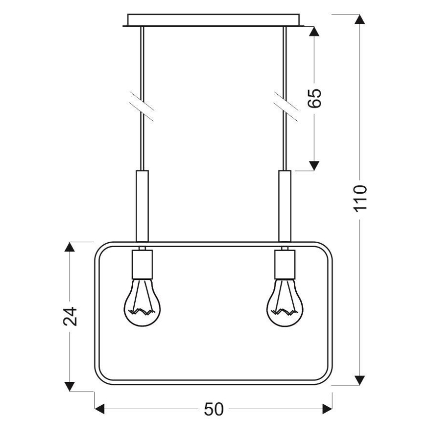 Hängeleuchte FRAME 2xE27/60W/230V weiß