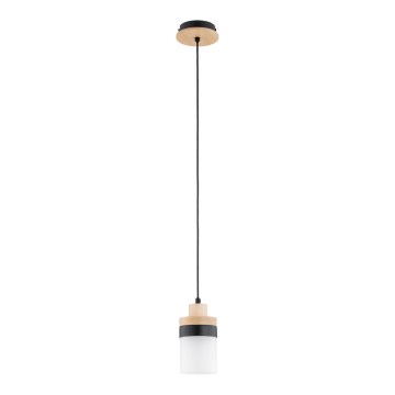 Hängeleuchte FRONY mit Kabel, 1xE27/15W/230V, schwarz/beige
