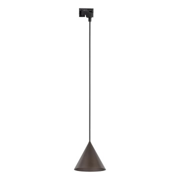 Hängeleuchte für 1-Phasen-Schienensystem CONO 1xE27/15W/230V schwarz/braun