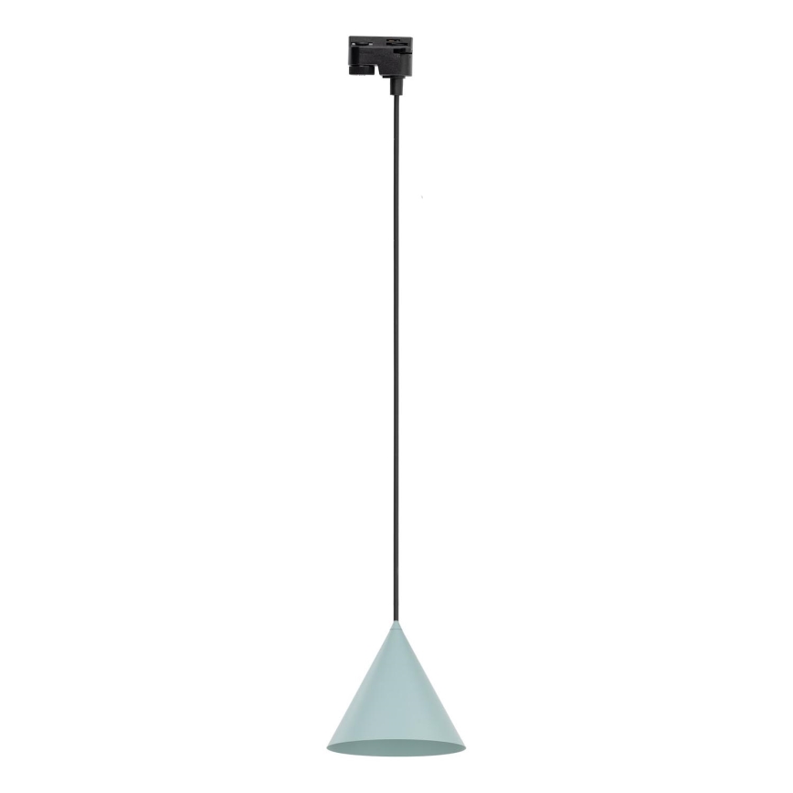 Hängeleuchte für 1-Phasen-Schienensystem CONO 1xE27/15W/230V schwarz/Minze