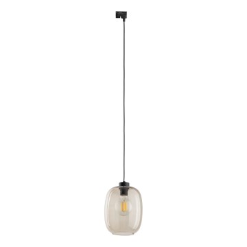Hängeleuchte für 1-Phasen-Schienensystem ELIO 1xE27/15W/230V schwarz/rauchig beige
