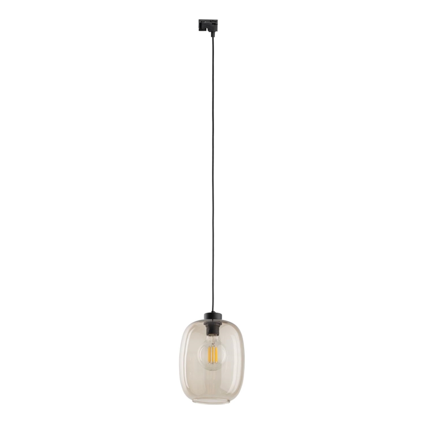 Hängeleuchte für 1-Phasen-Schienensystem ELIO 1xE27/15W/230V schwarz/rauchig beige