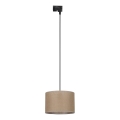 Hängeleuchte für 1-Phasen-Schienensystem TRACER 1xE27/15W/230V d 30 cm schwarz/braun