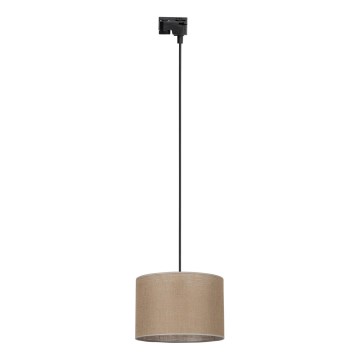 Hängeleuchte für 1-Phasen-Schienensystem TRACER 1xE27/15W/230V d 30 cm schwarz/braun