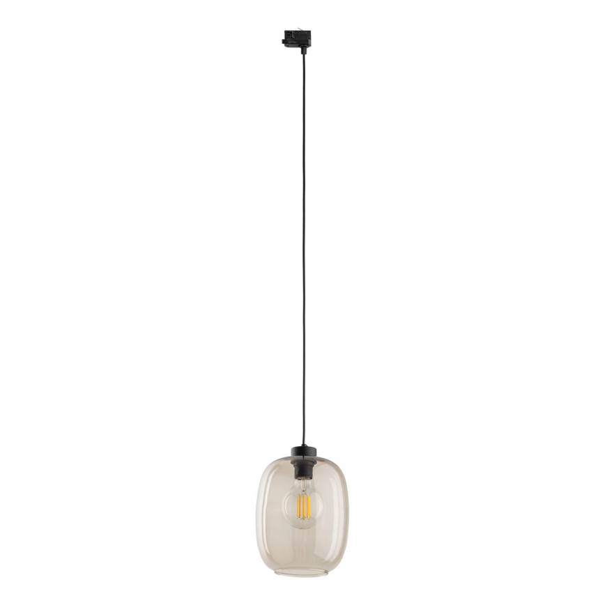 Hängeleuchte für 3-Phasen-Schienensystem ELIO 1xE27/15W/230V schwarz/rauchig beige