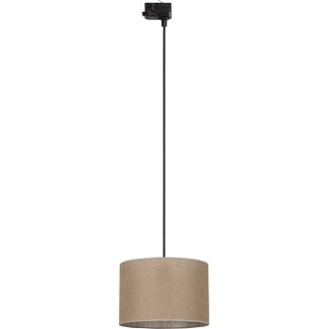 Hängeleuchte für 3-Phasen-Schienensystem TRACER 1xE27/15W/230V d 30 cm schwarz/braun