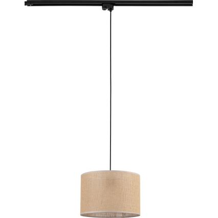 Hängeleuchte für 1-Phasen-Schienensystem TRACER 1xE27/15W/230V d 30 cm schwarz/braun