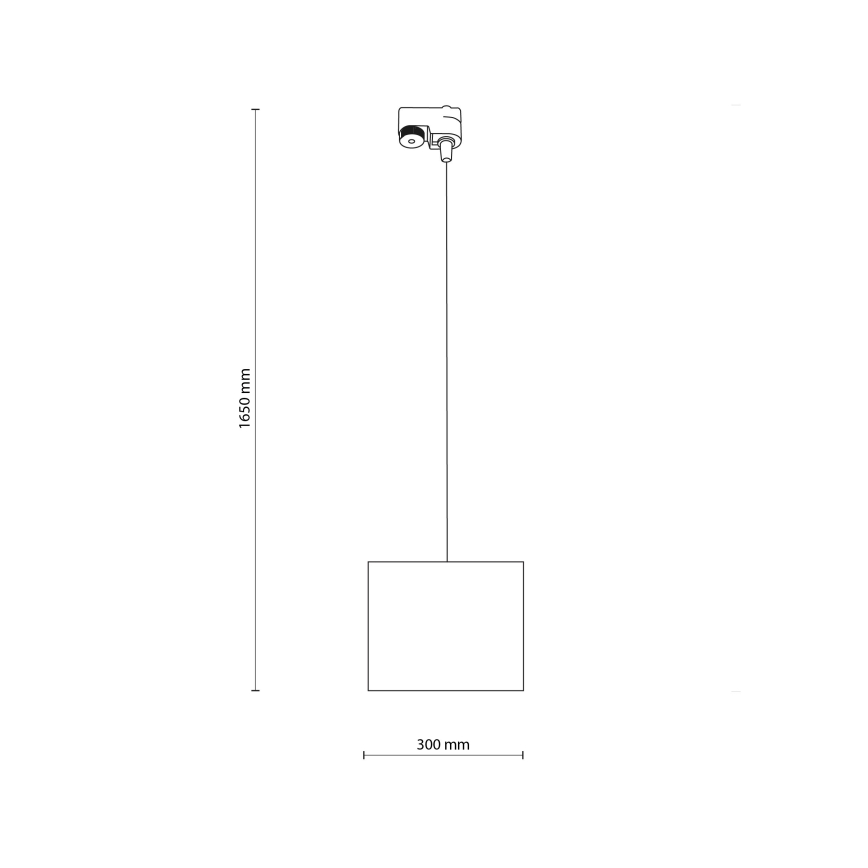Hängeleuchte für 1-Phasen-Schienensystem TRACER 1xE27/15W/230V d 30 cm schwarz/braun
