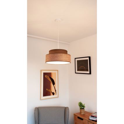Hängeleuchte GRACE 1xE27/60W/230V d 40 cm braun/beige