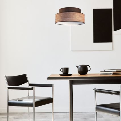 Hängeleuchte GRACE 1xE27/60W/230V d 40 cm braun/beige