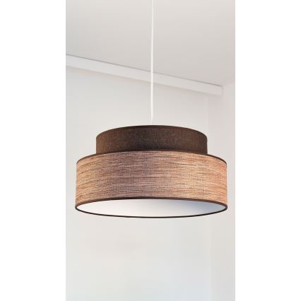Hängeleuchte GRACE 1xE27/60W/230V d 40 cm braun/beige