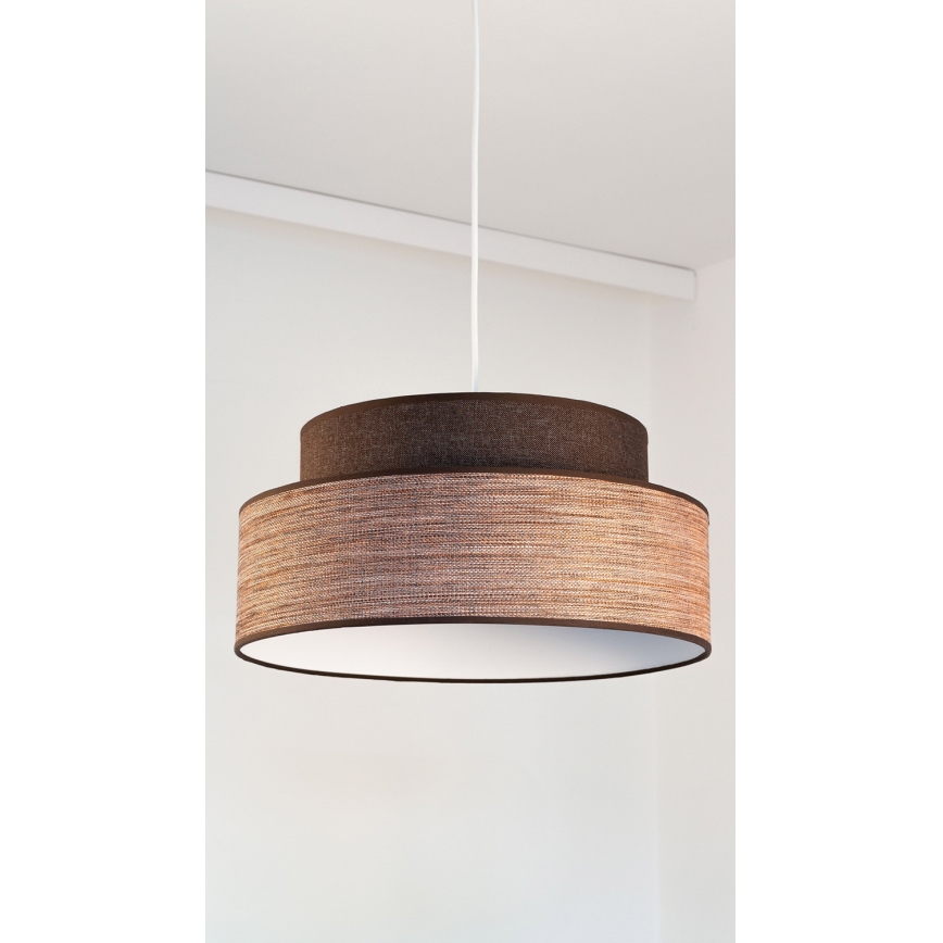 Hängeleuchte GRACE 1xE27/60W/230V d 40 cm braun/beige