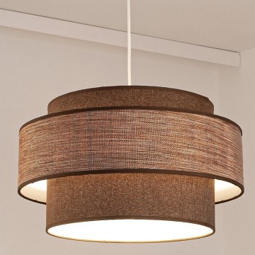 Hängeleuchte GRACE 1xE27/60W/230V d 40 cm braun/beige