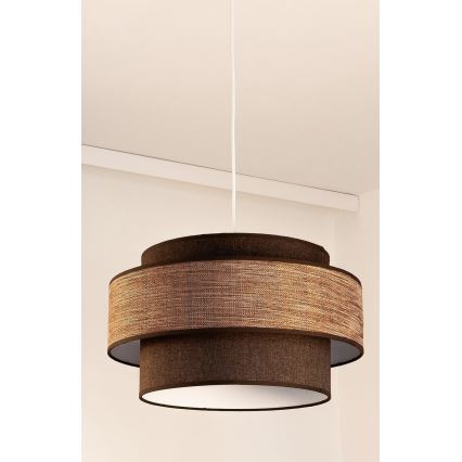 Hängeleuchte GRACE 1xE27/60W/230V d 40 cm braun/beige