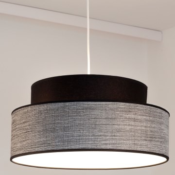 Hängeleuchte GRACE 1xE27/60W/230V d 40 cm schwarz/grau